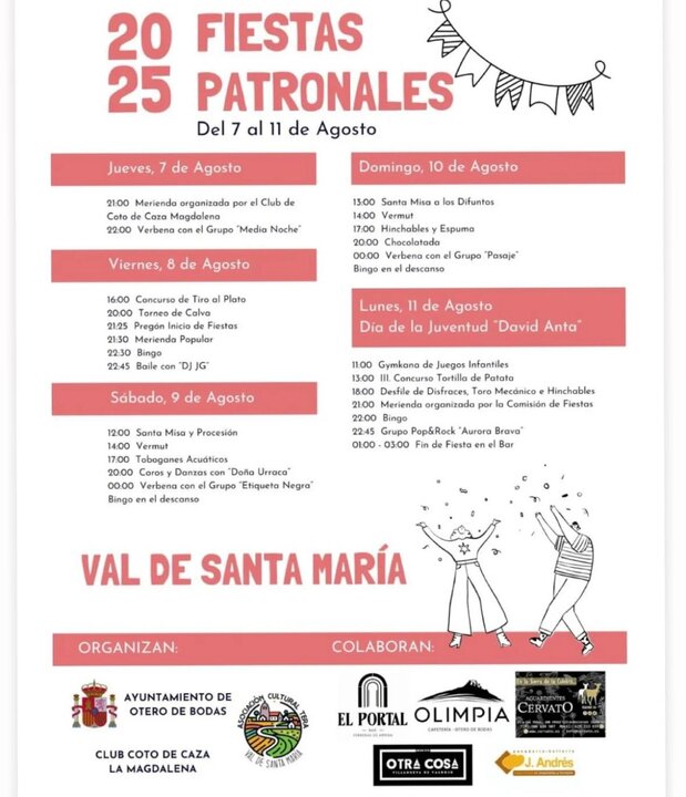 cartel fiestas de Val de Santa María