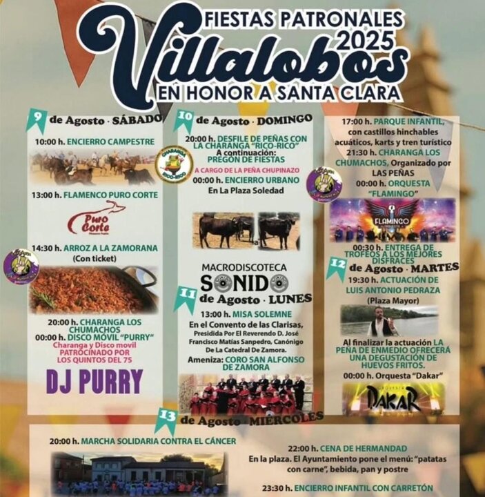 cartel fiestas de Villalobos