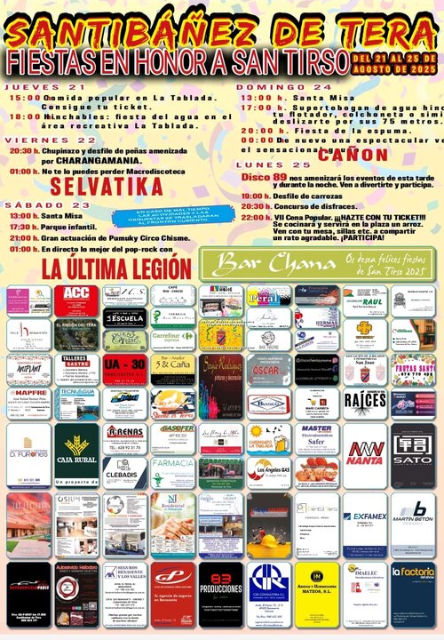 cartel fiestas de Santibáñez de Tera