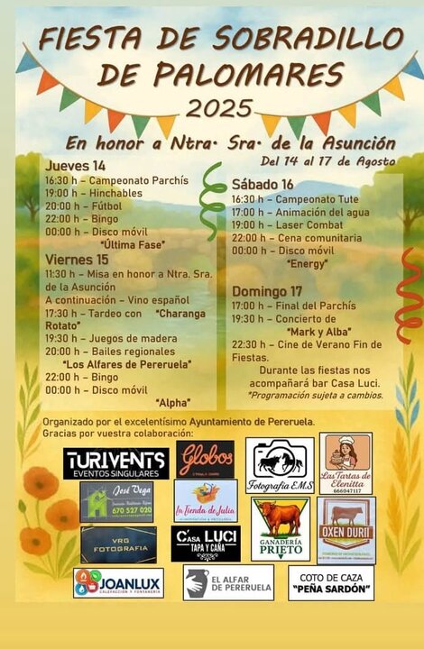 Cartel Fiestas Sobradillo de Palomares