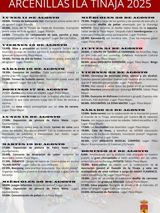 Fiestas de Arcenillas