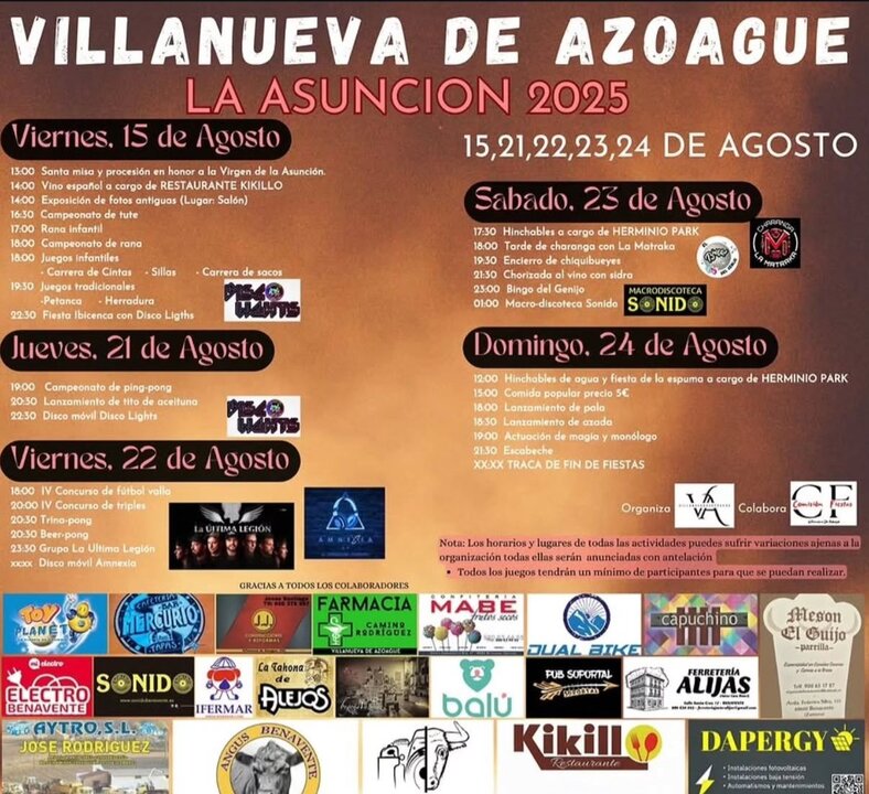 Fiestas Villanueva de Azoague