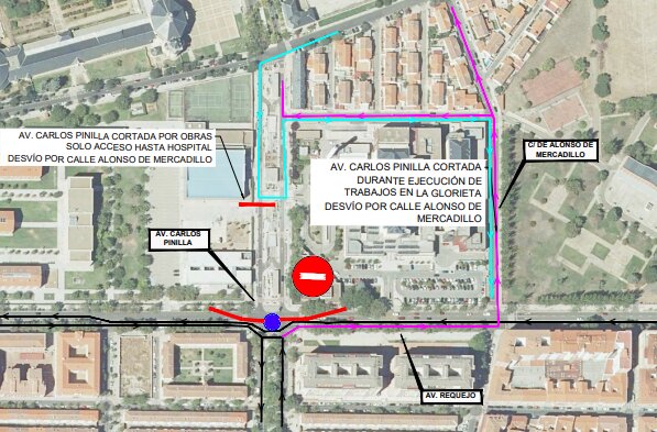 Nuevos cortes de tráfico en la Avenida Requejo por las obras de humanización