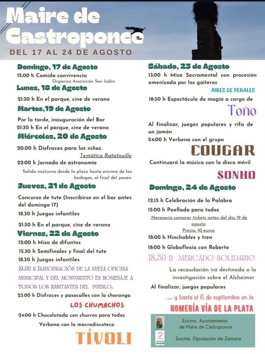 Maire de Castroponce, CARTEL fiestas