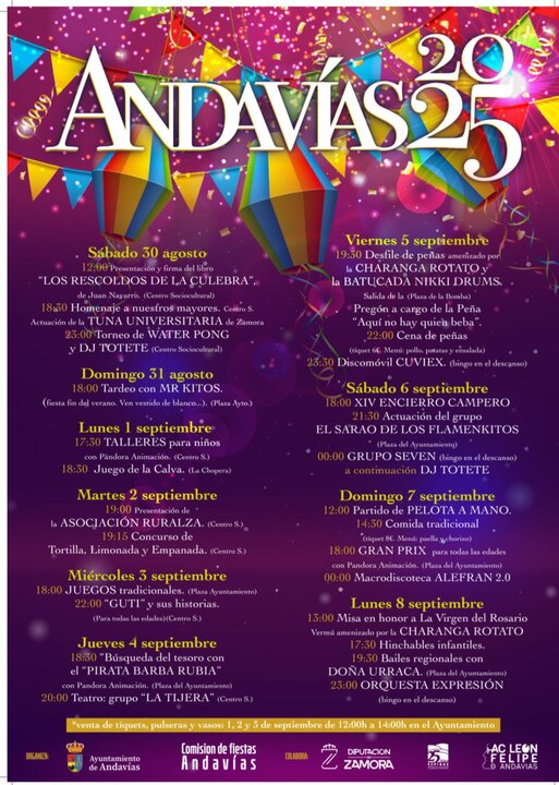 Cartel fiestas Andavías