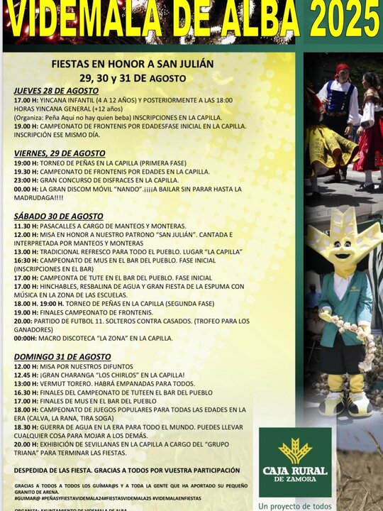 Cartel fiestas Videmala