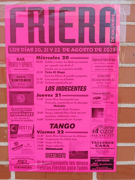 Cartel fiestas Friera