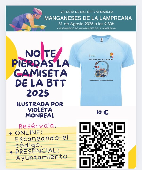 Ruta bicileta y Marcha Manganeses de la Lampreana camiseta