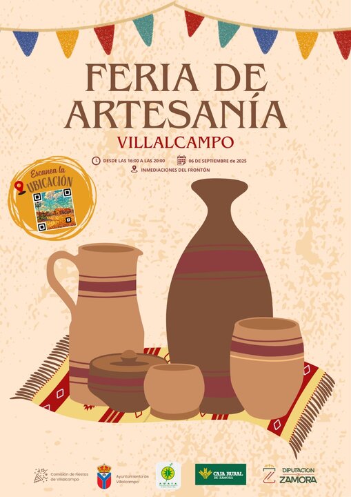 Cartel fiesta de artesania Villalcampo