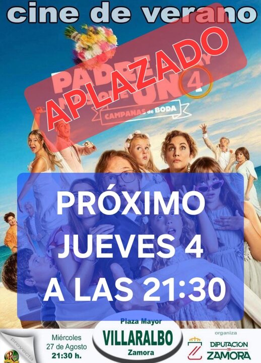 Aplazado cine de verano Villaralbo