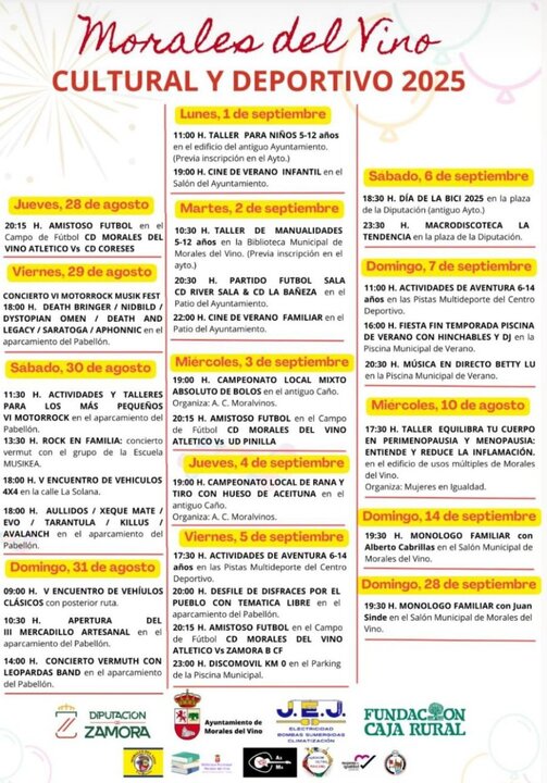 Morales del Vino cartel fiestas