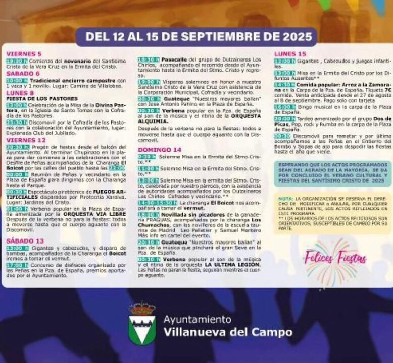 Villanueva del Campo fiestas