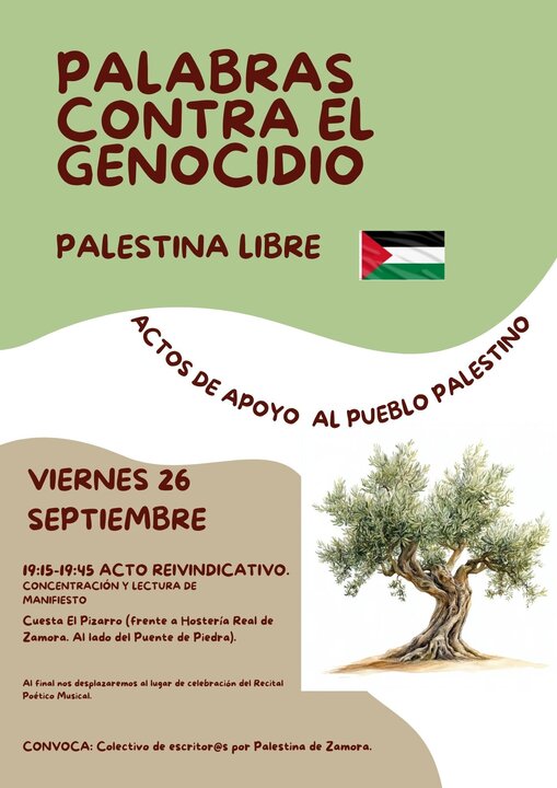 PALABRAS CONTRA EL GENOCIDIO Act reivindicativo