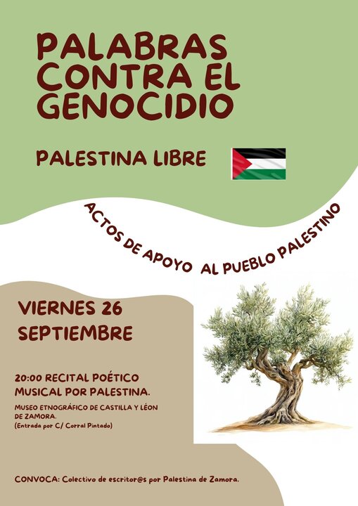PALABRAS CONTRA EL GENOCIDIO Recital
