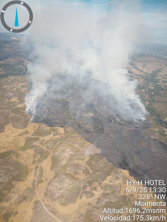 Incendio Castromil, imágenes aéreas