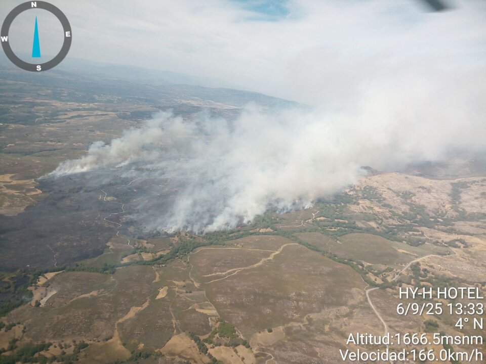 Incendio Castromil, imágenes aéreas