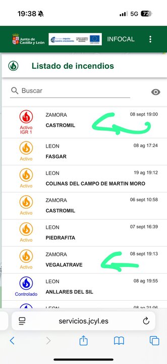 zamora fuegos inforcyl