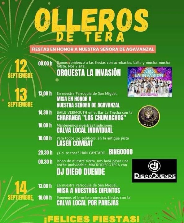 cartel fiestas de Olleros de Tera