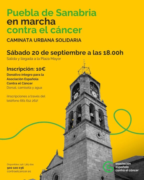 Marcha contra el cáncer Puebla de Sanabria cartel