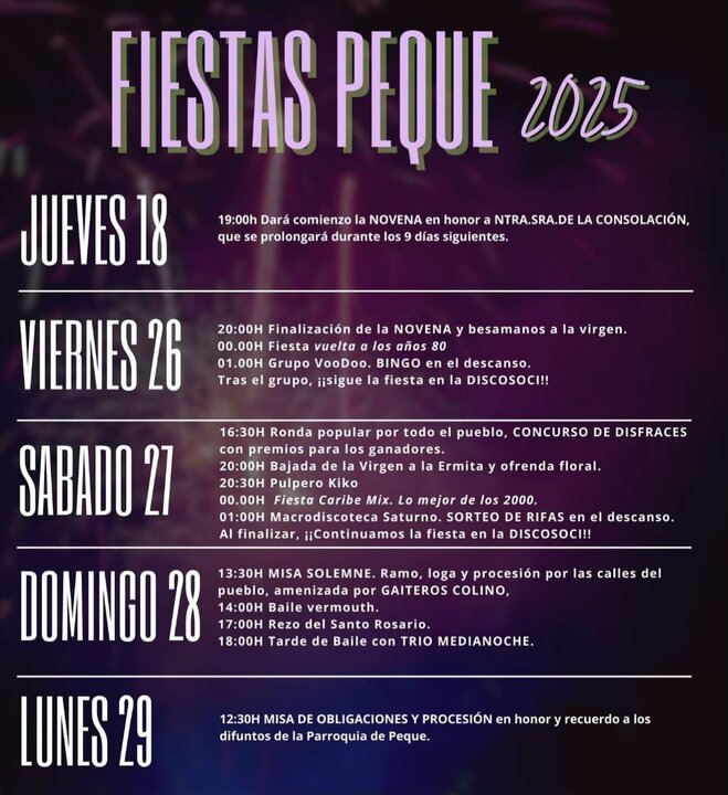 cartel fiestas Peque