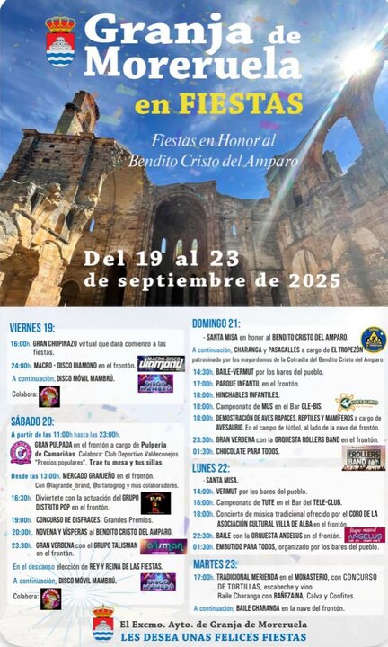 cartel fiestas Granja de Moreruela