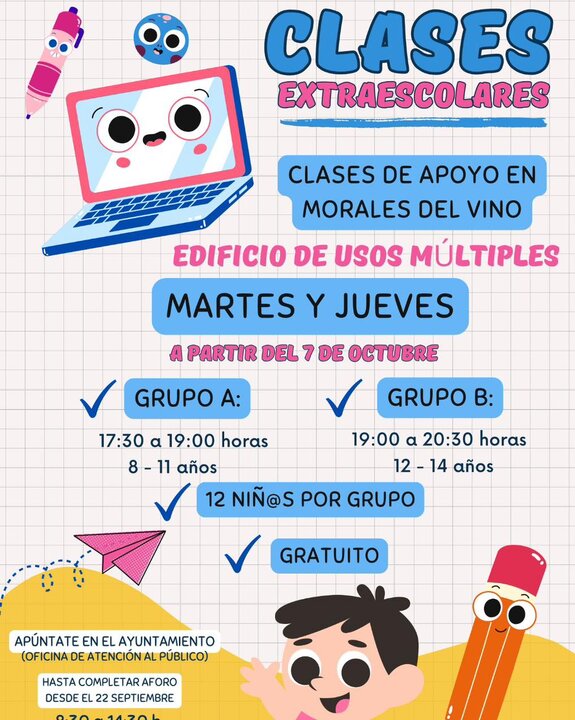Clases Particulares de apoyo Morales del Vino