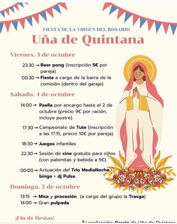Cartel Fiestas Uña de Quintana
