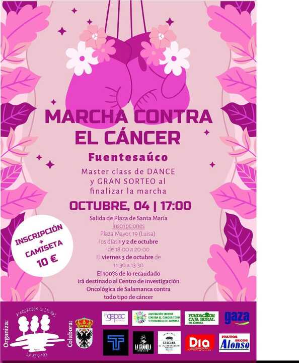 Marcha contra el cáncer octubre Fuentesaúco