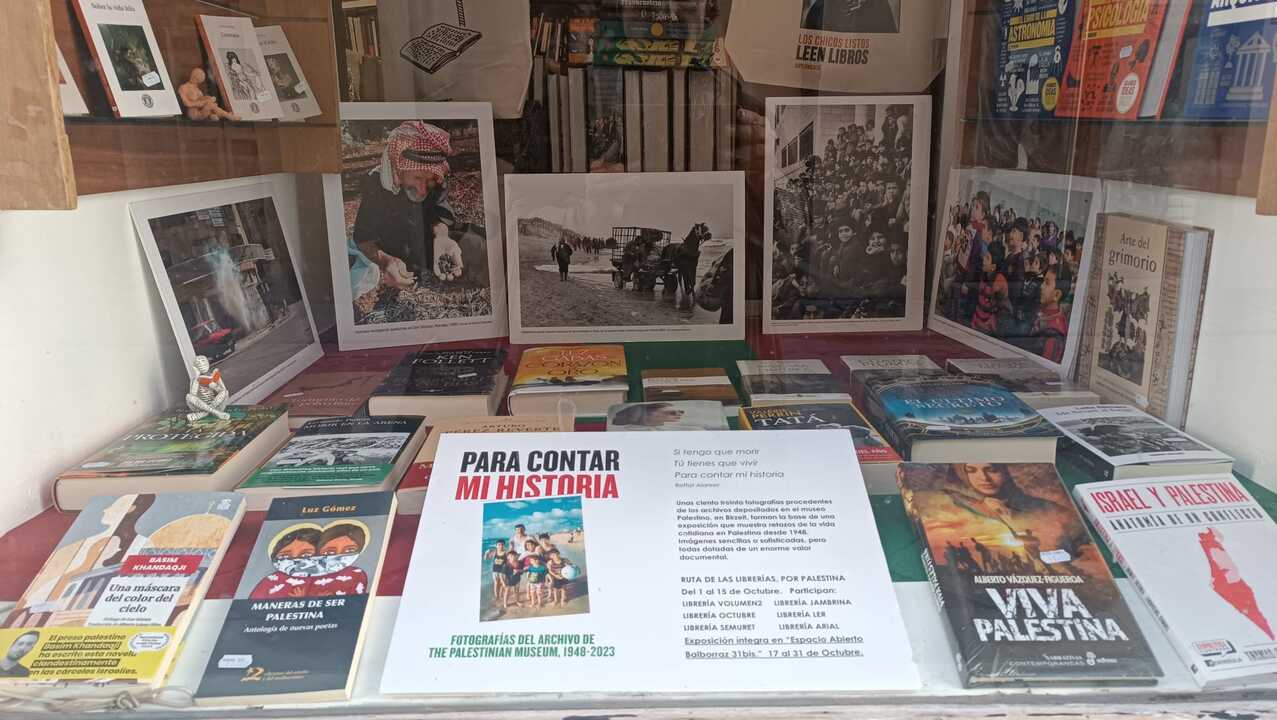 Escaparate dedicado a Palestina