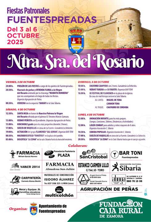 cartel de fiestas Fuentespreadas