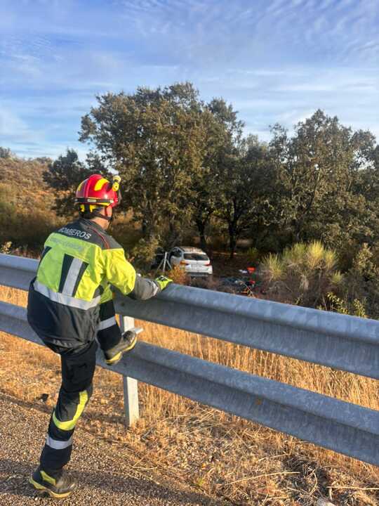 Bombero en el accidente de Calzada de Tera