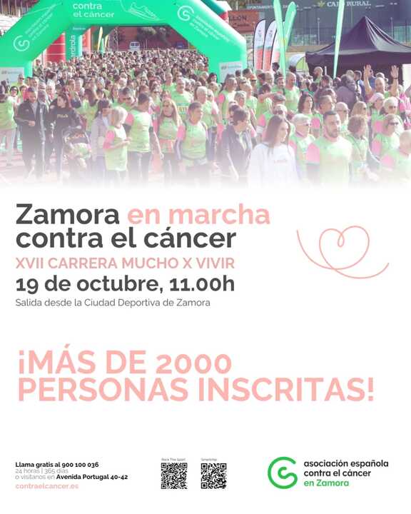 Más de 2.000 inscritos Carrera Mucho x vivir Zamora