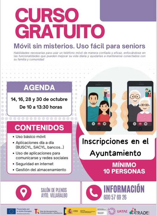 Curso Gratuito tecnología móvil en Villaralbo