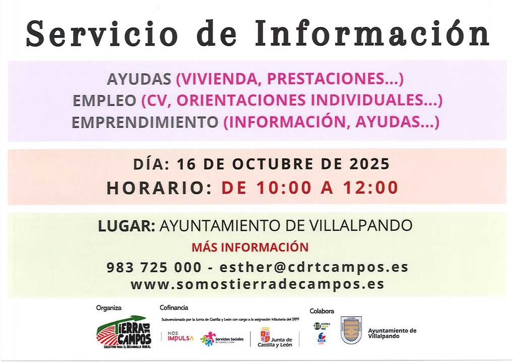 Jornada Servicio de infomación en Vilallpando