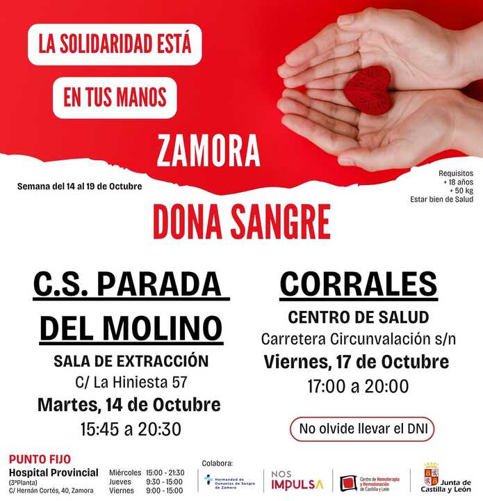 Donaciones de sangre octubre