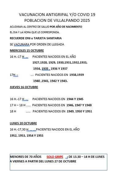 Vacunacion gripe Villalpando