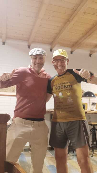 José Antonio Nieto y Víctor Luna en la casa rural de Granja de Moreruela