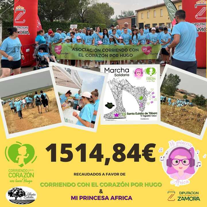 Recaudación marcha solidaria Santa Eulalia de Tábara