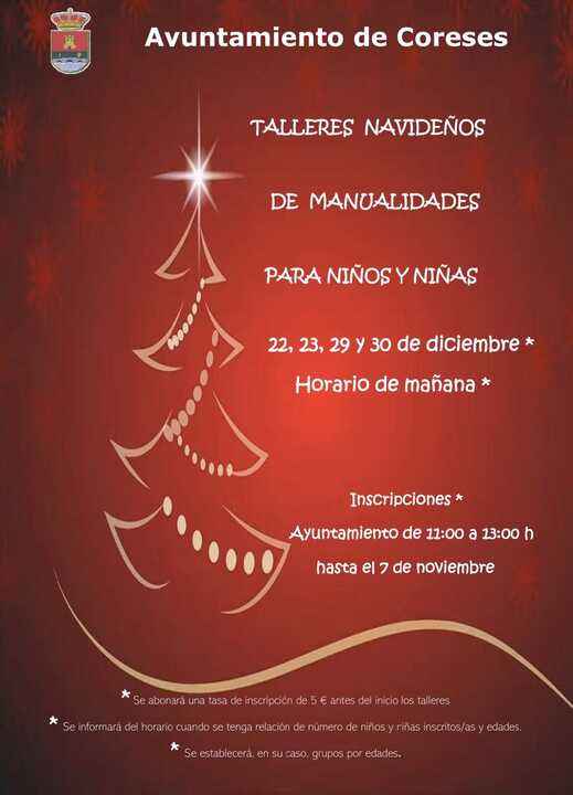 Taller de manualidades navideño Coreses