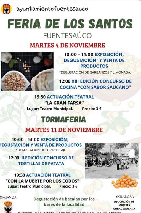 cartel feria de todos los santos en Fuentesaúco