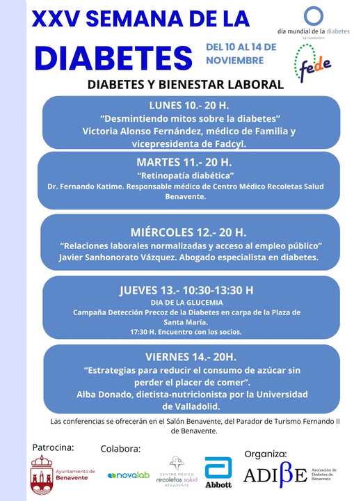 Cartel XXV Semana de la Diabetes
