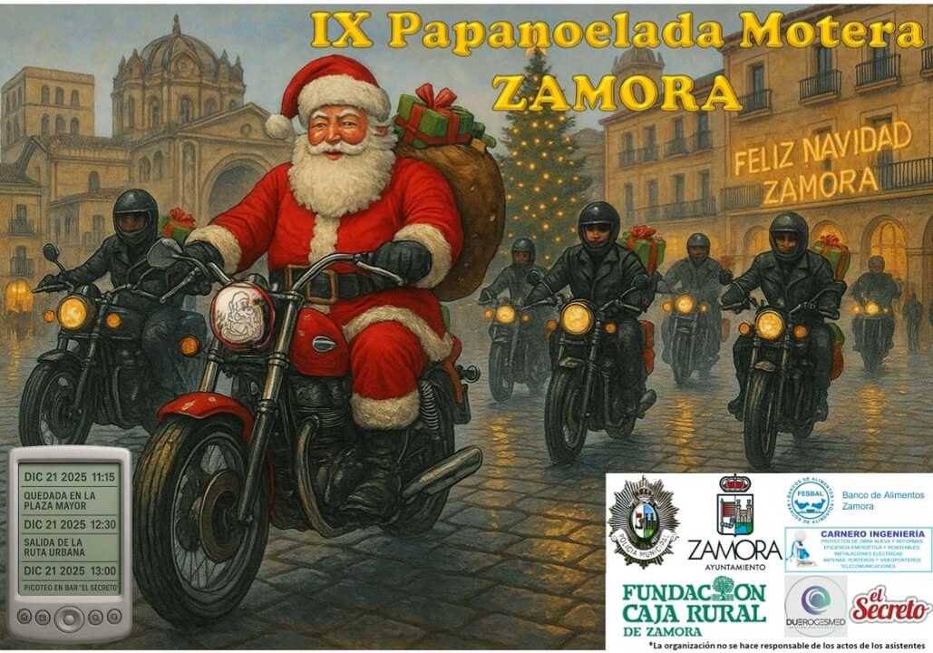 cartel papanoelada Zamora 2025