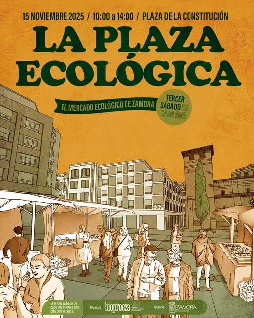 cartel plaza del mercado ecológico