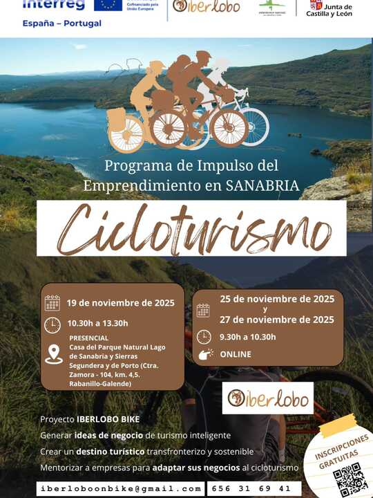 Iberlobo on bike Sanabria