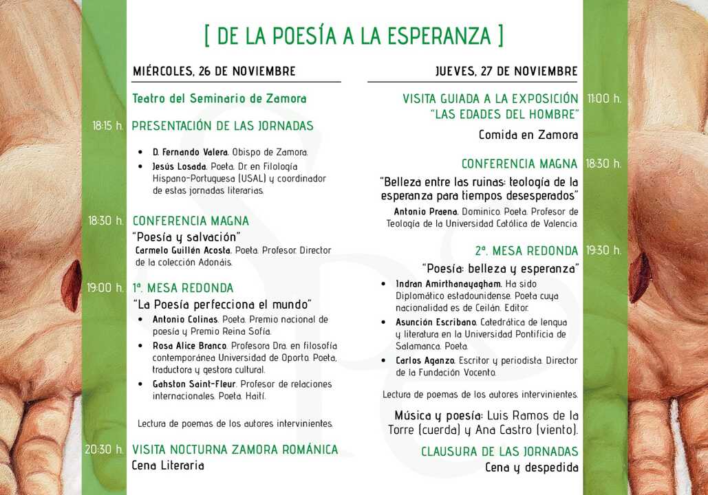 De la poesía a la Esperanza programa