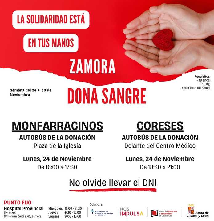 Dona sangre 24 noviembre