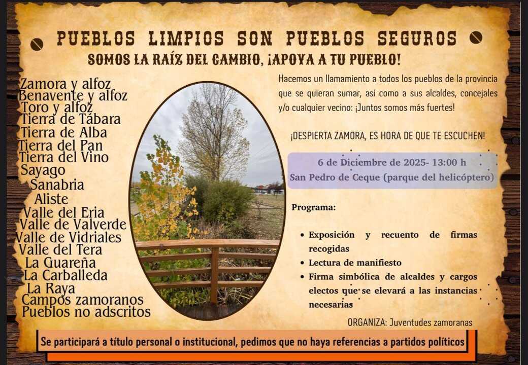 cartel Pueblos Limpios