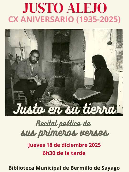 Recital poético Justo Alejo en Bermillo de Sayago