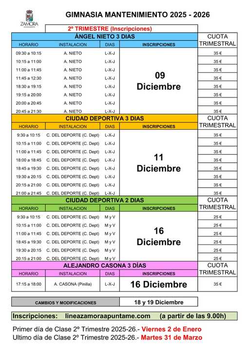 Calendario