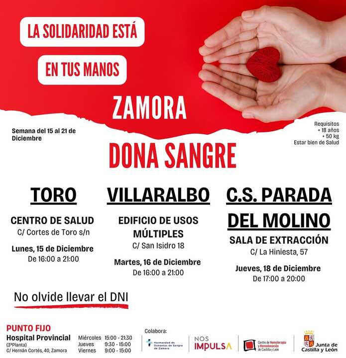 Donaciones de Sangre 3º semana diciembre